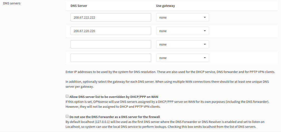 OPNSense DNS Final configuration